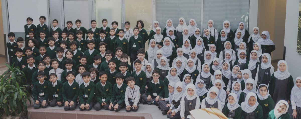 Al Manarat Islamic School students gathered together